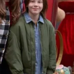Mystery on Mistletoe Lane 2023 Logan Pierce Green Bomber Jacket