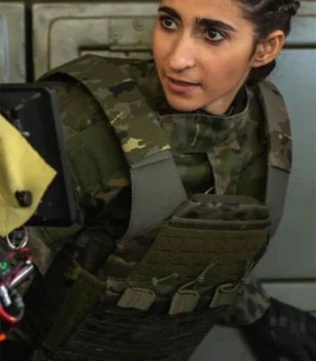 Nairobi Money Heist Green Cotton Fabric Army Vest