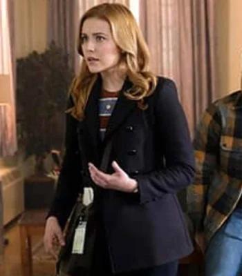 Nancy Drew Kennedy McMann Black Wool Coat