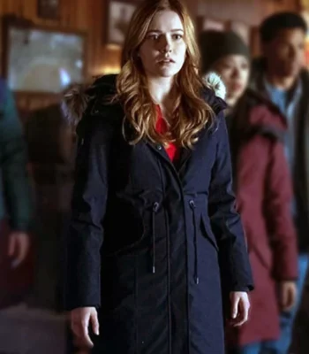 Nancy Drew Kennedy McMann Blue Parka Coat