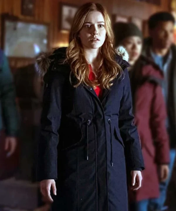 Nancy Drew Kennedy McMann Blue Parka Coat