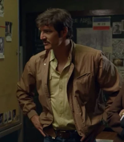 Narcos Pedro Pascal Brown Cotton Jacket