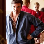 Narcos Pedro Pascal Blue Cotton Bomber Jacket
