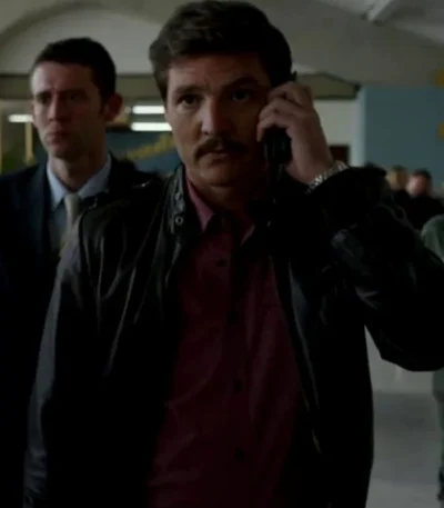 Narcos Pedro Pascal Leather Black Jacket