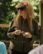 Natasha Lyonne Poker Face Green Fringe Jacket