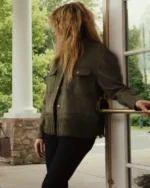Natasha Lyonne Poker Face Green Fringe Jacket