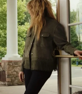 Natasha Lyonne Poker Face Green Fringe Jacket