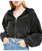 Never Have I Ever Devi Black Hooded Jacket