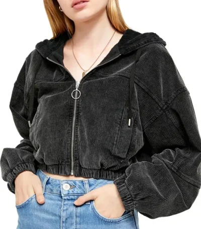 Never Have I Ever Devi Black Hooded Jacket