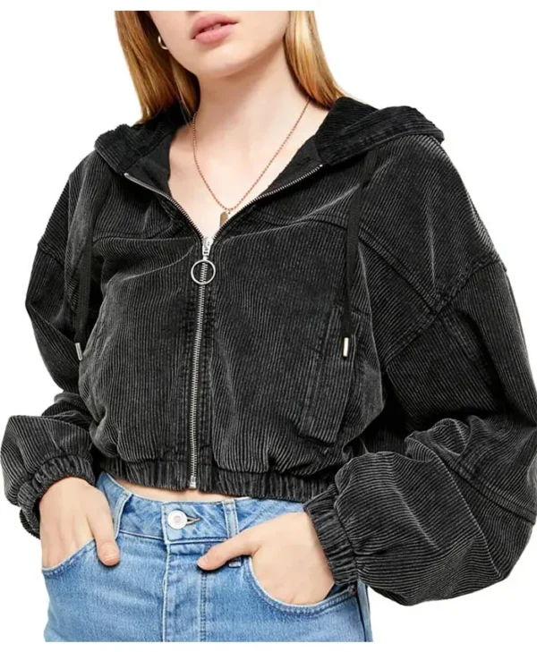Never Have I Ever Devi Black Hooded Jacket