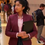 Never have I Ever S04 Devi Vishwakumar Maroon Blazer