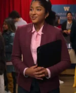 Never have I Ever S04 Devi Vishwakumar Maroon Blazer