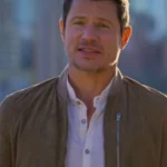 Nick Lachey Love Is Blind S08 Brown Bomber Jacket