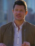 Nick Lachey Love Is Blind S08 Brown Bomber Jacket
