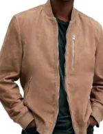 Nick Lachey Love Is Blind S08 Brown Bomber Jacket