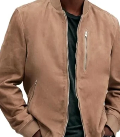 Nick Lachey Love Is Blind S08 Brown Bomber Jacket