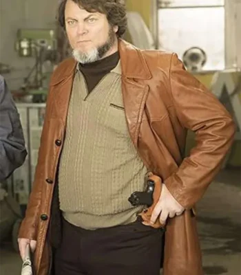 Nick Offerman Fargo Karl Weathers Brown Jacket