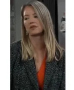 Nina Reeves General Hospital Grey Wool Coat