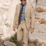 No Time To Die James Bond Corduroy Beige Suit