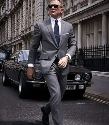 No Time To Die James Bond Grey Check Suit