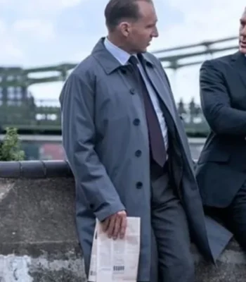 No Time to Die Agent M Grey Mid Length Coat
