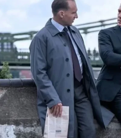 No Time to Die Agent M Grey Mid Length Coat