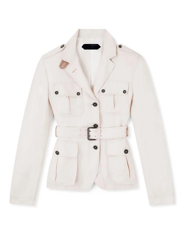 No Time to Die Nomi Cotton White Coat No Time to Die Nomi Cotton White Coat