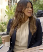 Not Dead Yet 2023 S01 Gina Rodriguez Navy Blue Blazer
