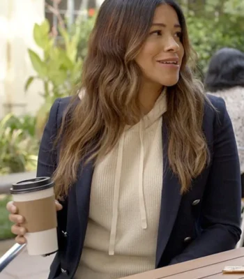 Not Dead Yet 2023 S01 Gina Rodriguez Navy Blue Blazer
