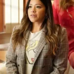 Not Dead Yet 2023 S01 Nell Serrano Grey Plaid Blazer