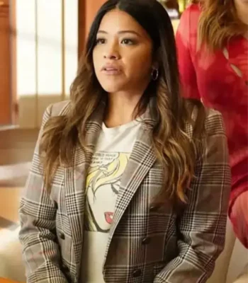 Not Dead Yet 2023 S01 Nell Serrano Grey Plaid Blazer