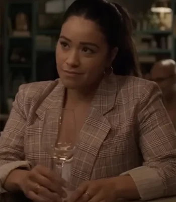 Not Dead Yet 2023 S01 Nell Serrano Plaid Blazer