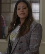 Not Dead Yet 2023 S01 Nell Serrano Plaid Blazer