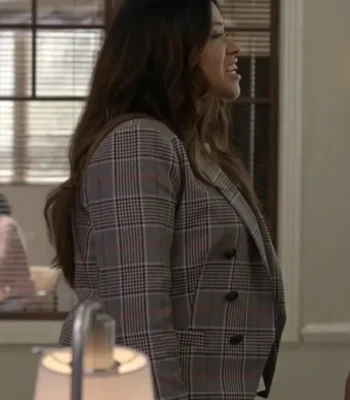 Not Dead Yet 2023 S01 Nell Serrano Plaid Blazer