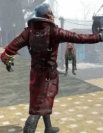 Nuka Raider Fallout 4 Red Long Leather Coat