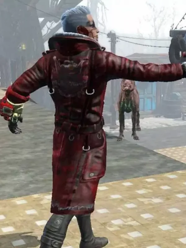 Nuka Raider Fallout 4 Red Long Leather Coat
