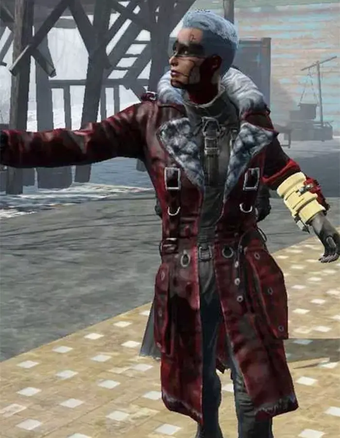 Nuka Raider Fallout 4 Red Long Leather Coat Nuka Raider Fallout 4 Red Long Leather Coat