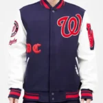 Old English Washington Nationals Varsity Jacket