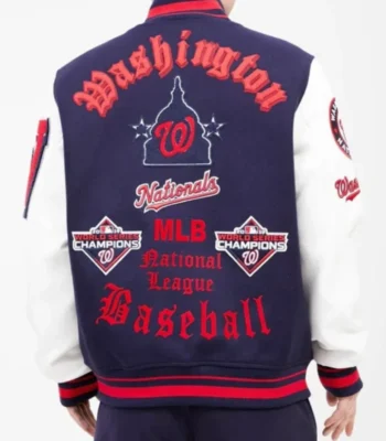 Old English Washington Nationals Varsity Jacket