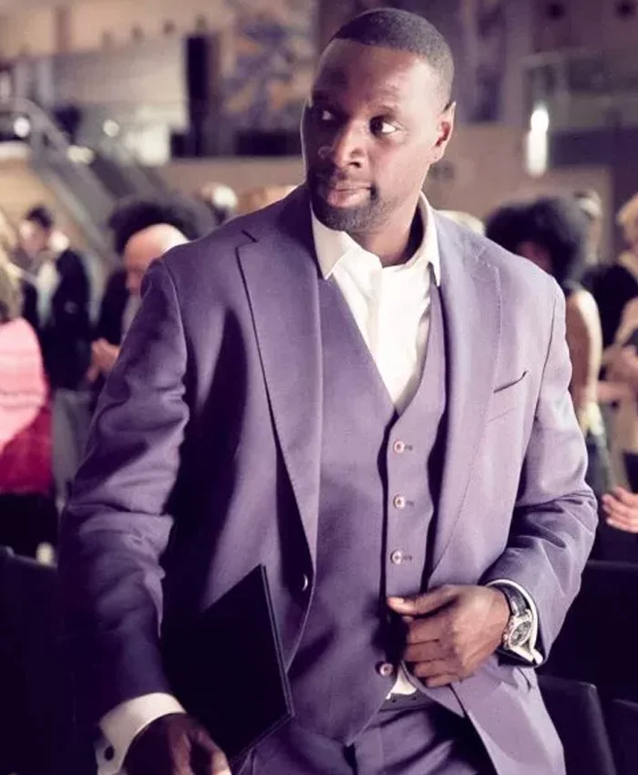 Omar Sy Lupin Assane Diop Purple Blazer Omar Sy Lupin Assane Diop Purple Blazer