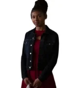 On My Block Monse Finnie Black Denim Trucker Jacket
