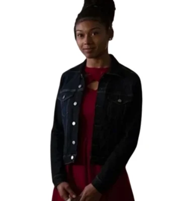 On My Block Monse Finnie Black Denim Trucker Jacket