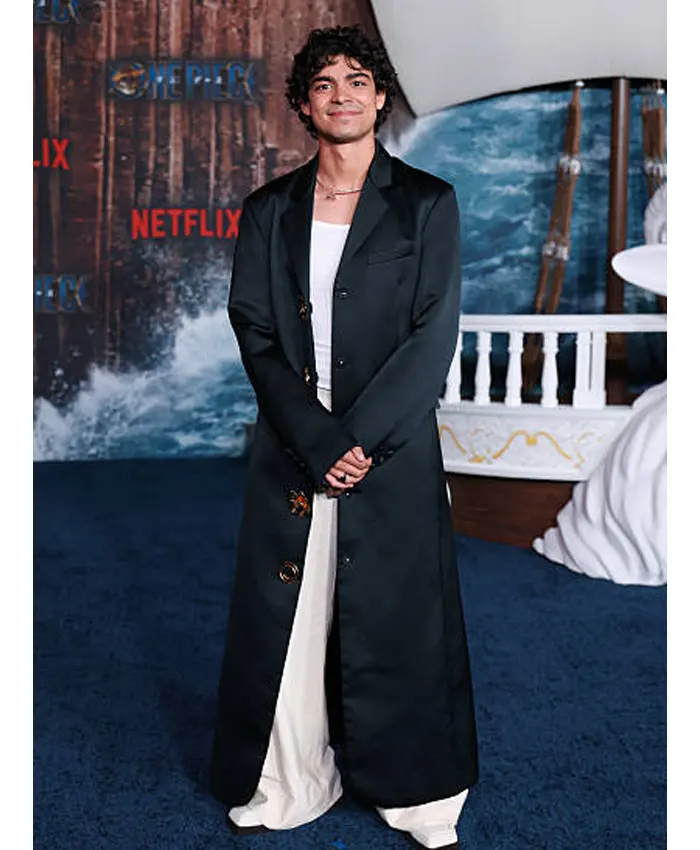 One Piece S02 Premiere Inaki Godoy Black Satin Coat One Piece S02 Premiere Inaki Godoy Black Satin Coat