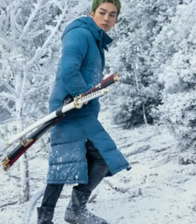 One Piece S02 Roronoa Zoro Blue Puffer Coat