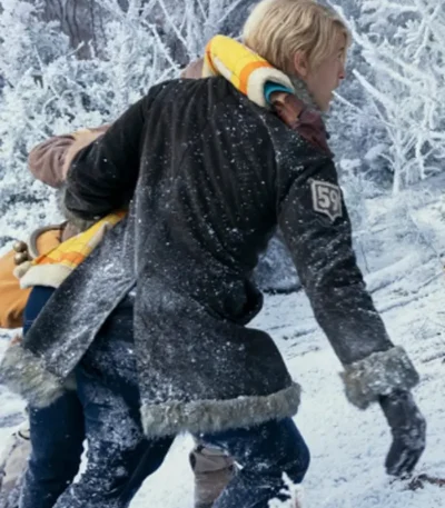 One Piece S02 Sanji Black Shearling Coat