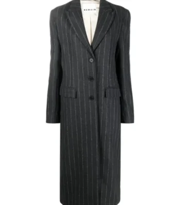 Only Murders In The Building S03 Selena Gomez Pinstripe Coat