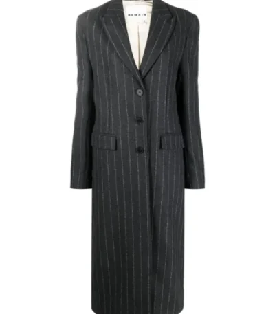 Only Murders In The Building S03 Selena Gomez Pinstripe Coat