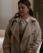 Only Murders In the Building S03 Selena Gomez White Trench Coat
