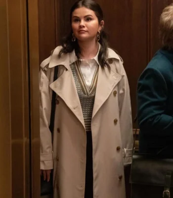 Only Murders In the Building S03 Selena Gomez White Trench Coat