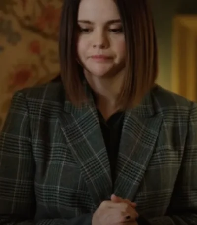 Only Murders in the Building S02 Selena Gomez Plaid Coat